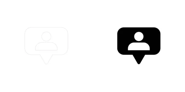 Illustrerad ikon isolerad på en bakgrund-sociala medier person — Stock vektor