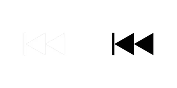 Illustriertes Symbol isoliert auf einem Hintergrund - schnell zurückspringen — Stockvektor