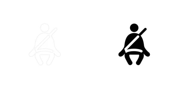 Ilustrowana ikona na białym tle-pas bezpieczeństwa światło-23 — Wektor stockowy