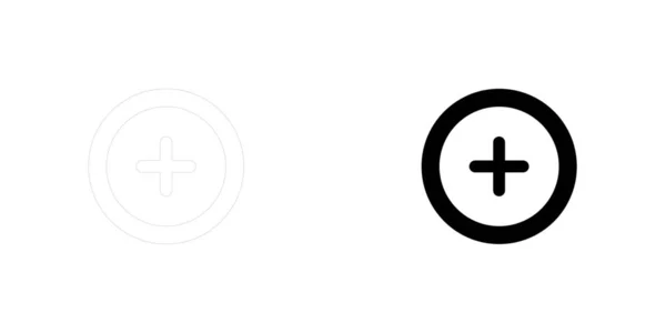 Icono ilustrado aislado sobre fondo - Round Cross-81 — Vector de stock