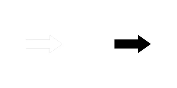 Geïllustreerd pictogram geïsoleerd op een achtergrond-pijl-rechts — Stockvector