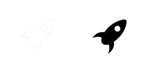 背景上隔离的插图图标 - 火箭 — 图库矢量图片