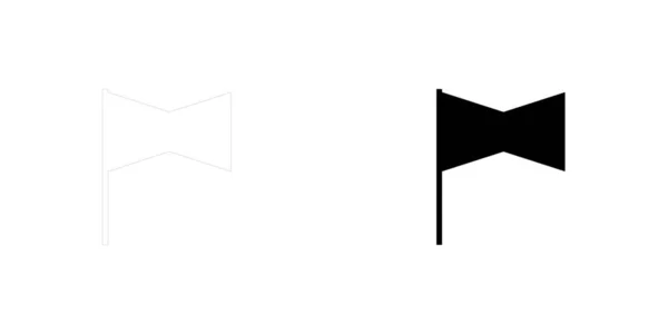 Ilustrowana ikona izolowane na tle-prostokątny krzyż FL — Wektor stockowy