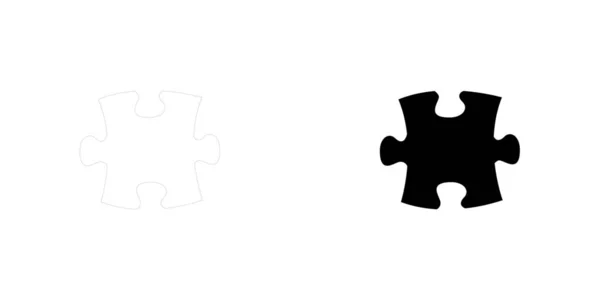 Illustrated Icon Isolated on a Background - Puzzle Piece — Stock Vector