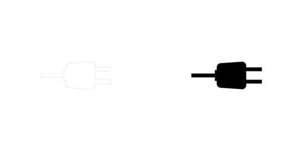 Icona illustrata isolata su uno sfondo - Plug — Vettoriale Stock