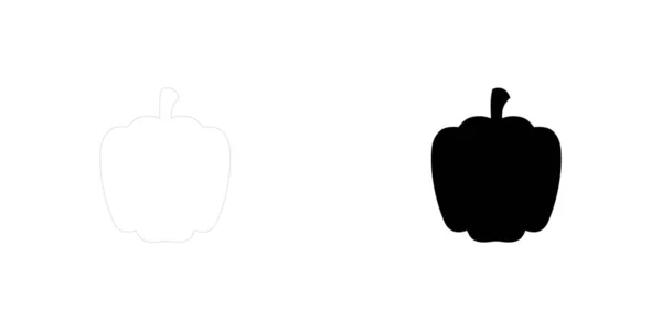 Illustrerad ikon isolerad på en bakgrund-peppar — Stock vektor