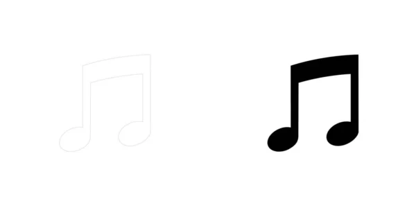 Ilustrowana ikona izolowane na tle-Musical Note — Wektor stockowy