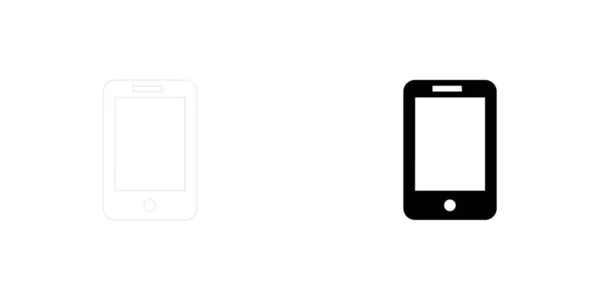 Icon isoliert auf einem Hintergrund - mobil — Stockvektor