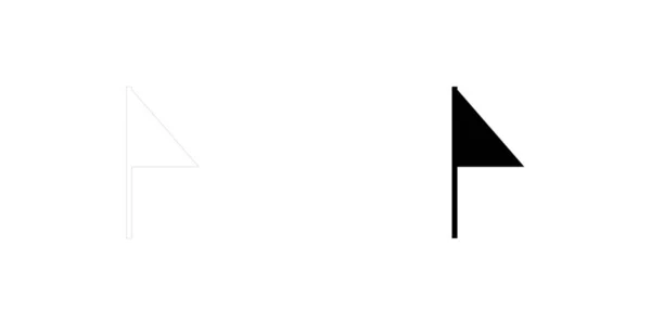 Ícone Ilustrado Isolado em Fundo - Bandeira Triangular Baixa — Vetor de Stock