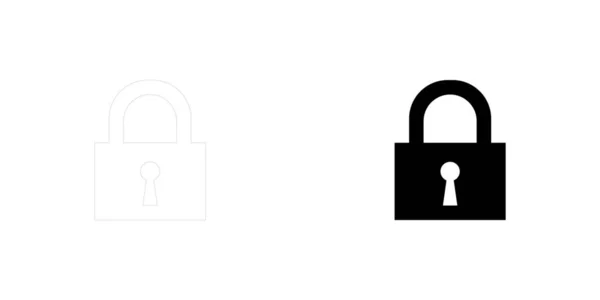 Illustrerad ikon isolerad på en bakgrund-lås låst — Stock vektor