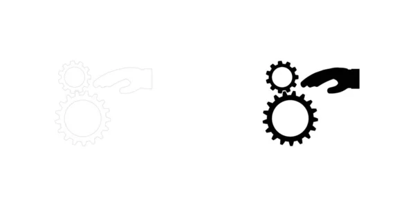 Ilustrované ikony izolované na pozadí s kolíčky — Stockový vektor