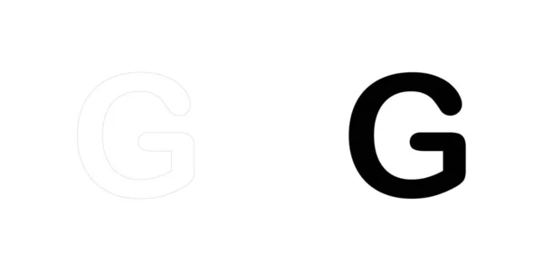 Illustriertes Symbol isoliert auf einem Hintergrund - g — Stockvektor