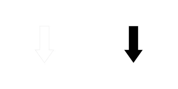 背景に分離された図示アイコン - 下向き矢印 — ストックベクタ