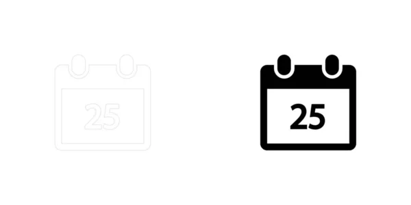 Icono ilustrado aislado en un fondo - Calendario diario — Vector de stock