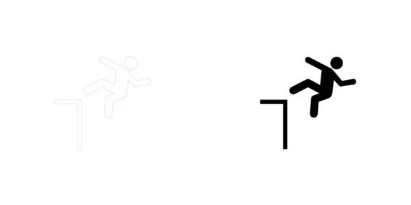 Illustrerad ikon isolerad på en bakgrund-risk för fallande — Stock vektor