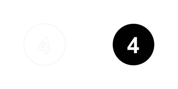 Icon isoliert auf einem Hintergrund - Kreis 4 gefüllt — Stockvektor