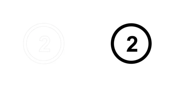 Illustrerad ikon isolerad på en bakgrund-cirkel 2 kontur — Stock vektor