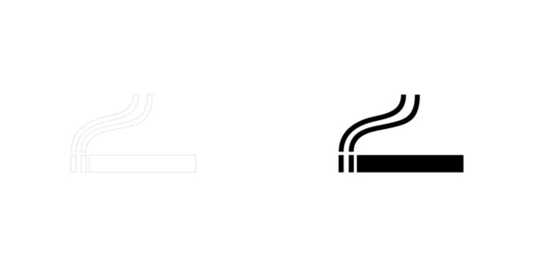 Ikone isoliert auf einem Hintergrund - Zigarette — Stockvektor