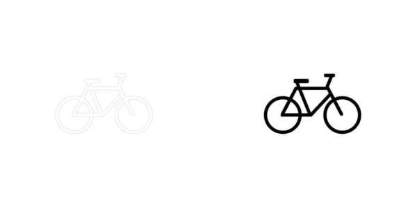 Icono ilustrado aislado sobre un fondo - Bicicleta — Vector de stock