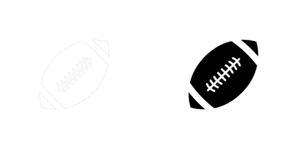 Icona illustrata isolata su uno sfondo - American Football — Vettoriale Stock