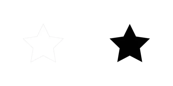 Εικονογραφημένο εικονίδιο απομονωμένο σε φόντο-5 μυτερά αστέρια — Διανυσματικό Αρχείο