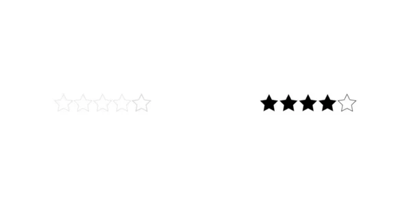 Icona illustrata isolata su uno sfondo - Valutazione a 4 stelle — Vettoriale Stock