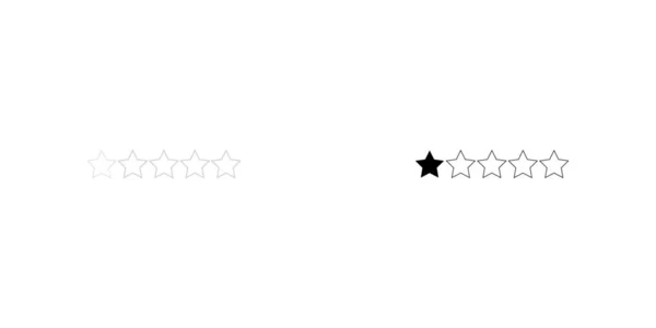 Ícone ilustrado isolado em um fundo - 1 Star Rating — Vetor de Stock