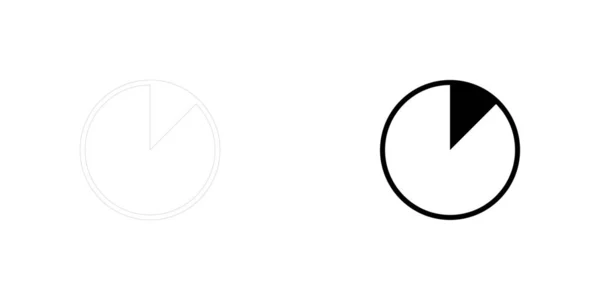 Ikona ilustrowana na białym tle-12-procentowy wykres kołowy — Wektor stockowy