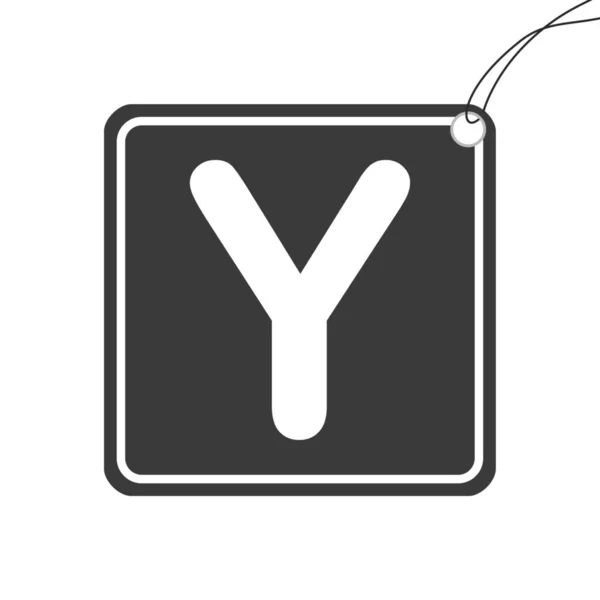 Icône illustrée isolée sur un fond - Y — Image vectorielle