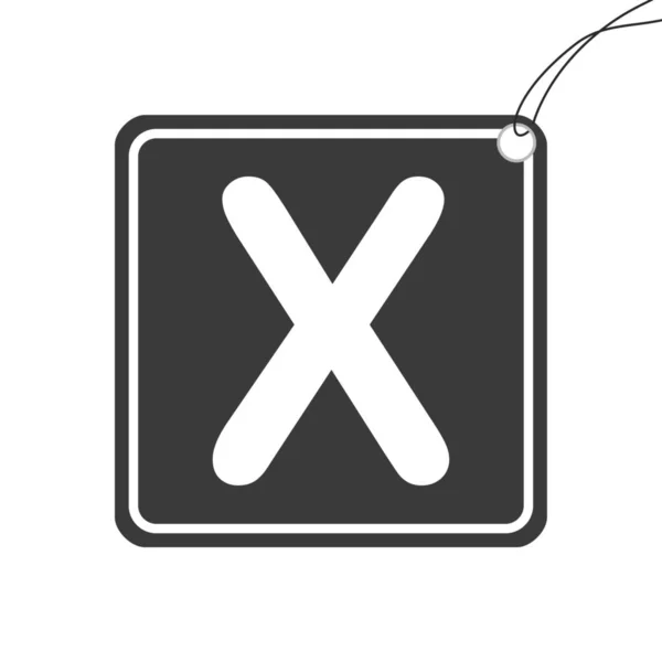 Ilustrované ikony izolované na pozadí – X — Stockový vektor