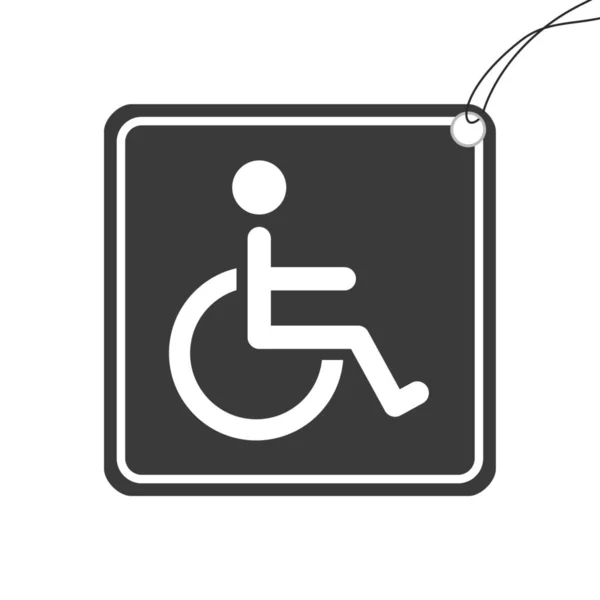 背景に分離されたイラストアイコン - 車椅子 — ストックベクタ