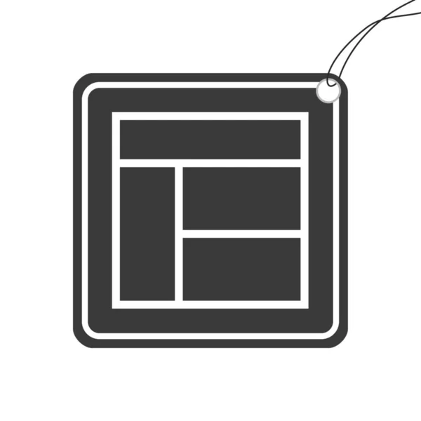 Icône illustrée isolée sur un fond - Web Wireframe 4 Way — Image vectorielle