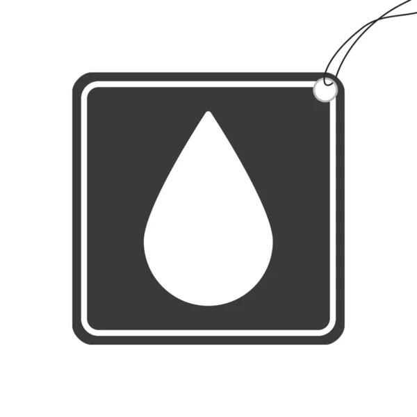 Icono ilustrado aislado sobre un fondo - Gota de agua — Vector de stock