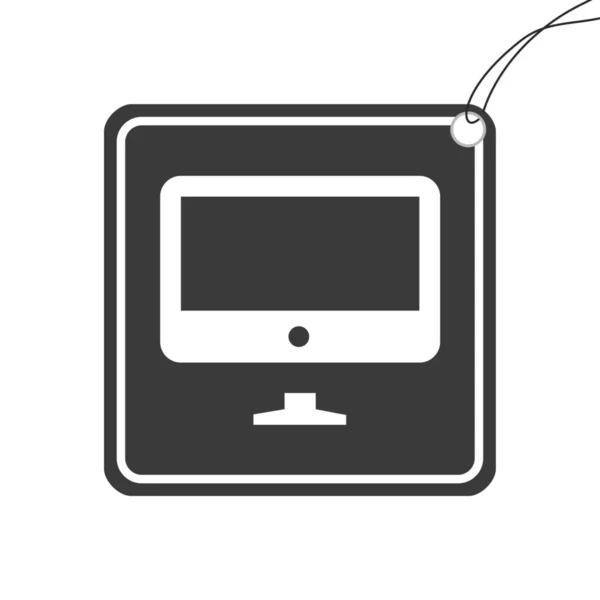 Ілюстрована ікона ізольована на тлі - телевізор — стоковий вектор
