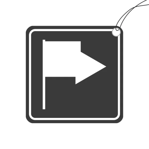 Illustriertes Symbol auf einem Hintergrund isoliert - dreieckige Flaggenwavi — Stockvektor