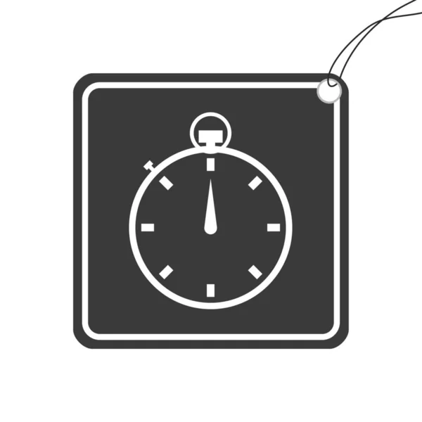 Icône illustrée isolée sur un fond - Chronomètre — Image vectorielle