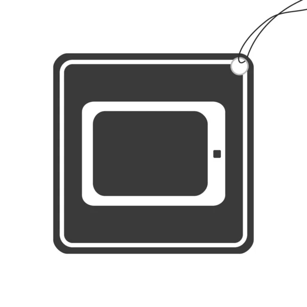 Geïllustreerd pictogram geïsoleerd op een achtergrond-tablet computer — Stockvector