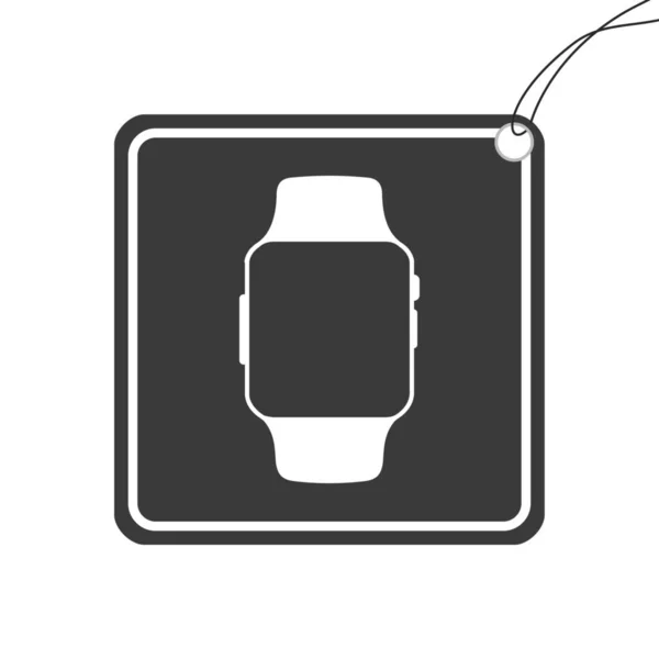 Ilustrowana ikona na białym tle-inteligentny zegarek — Wektor stockowy