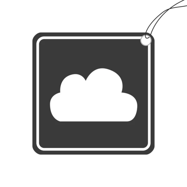 Icono ilustrado aislado sobre un fondo - Nube pequeña — Vector de stock