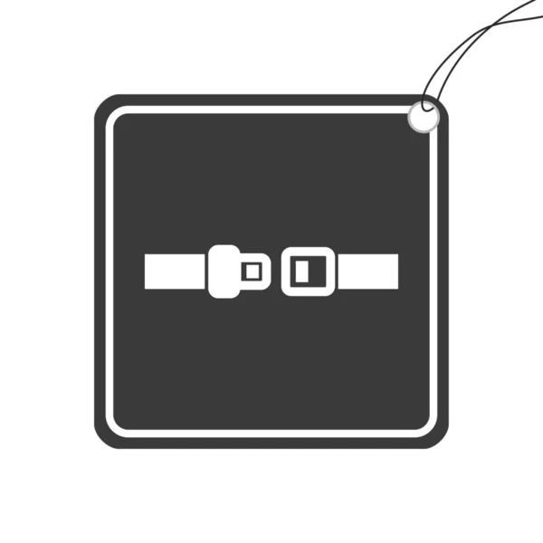 Icono ilustrado aislado sobre fondo - Cinturón de seguridad Light-30 — Archivo Imágenes Vectoriales