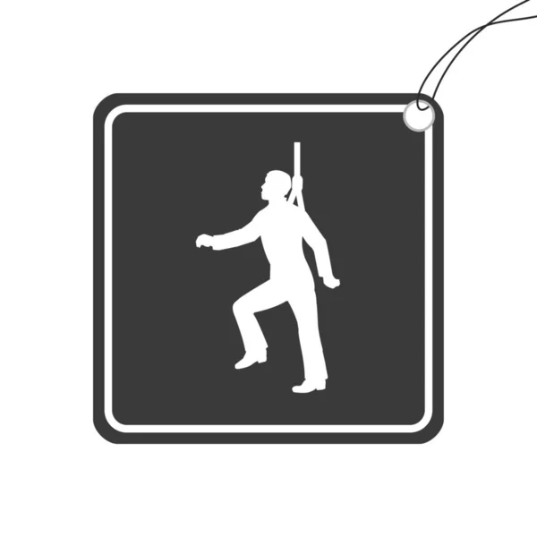 Icono ilustrado aislado sobre un fondo - Arnés de seguridad — Vector de stock