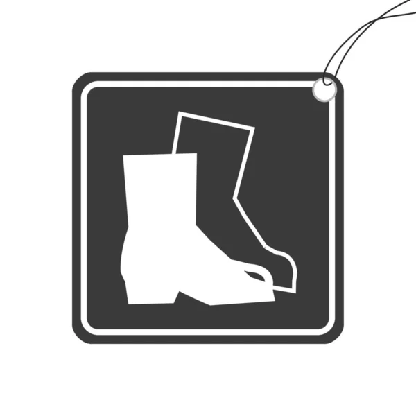 Illustrated Icon Isolated on a Background - Safety Boots — Stock Vector