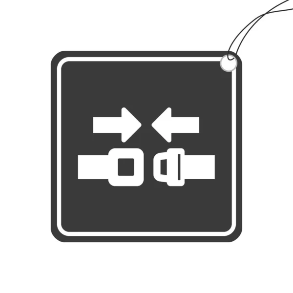 Illustrerad ikon isolerad på en bakgrund-säkerhetsbälte spänne — Stock vektor