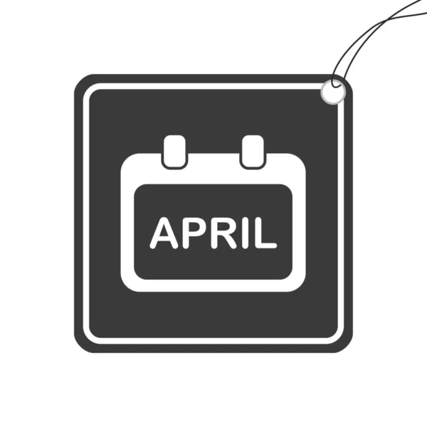 Geïllustreerd pictogram geïsoleerd op een achtergrond-afgeronde kalender Mon — Stockvector