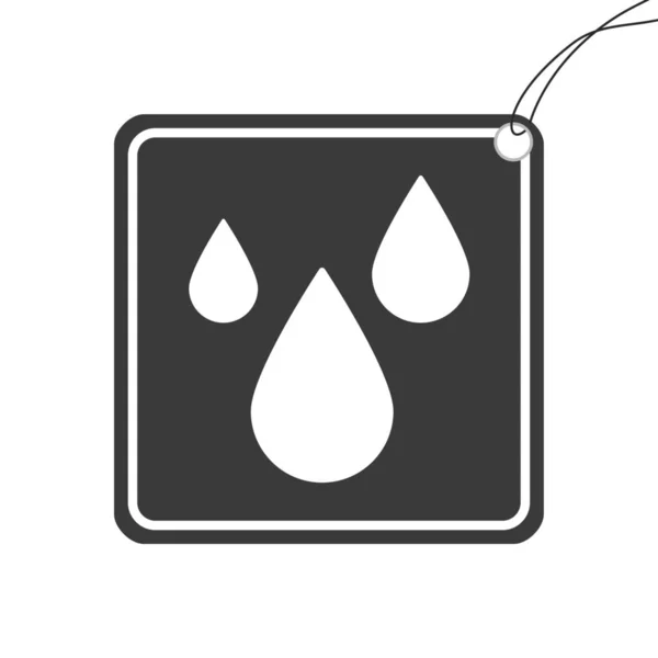 Icono ilustrado aislado sobre un fondo - Gotas de lluvia — Vector de stock