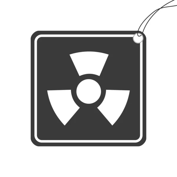 Ілюстрована ікона ізольована на фоні радіоактивного раунду — стоковий вектор