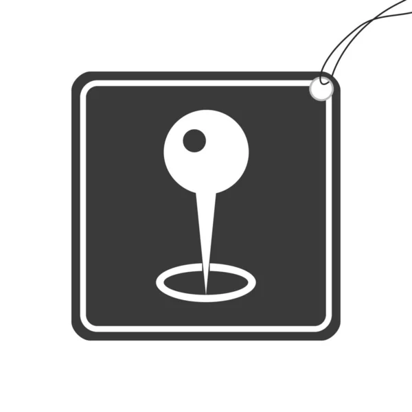 Illustrerad ikon isolerad på en bakgrunds-PIN — Stock vektor