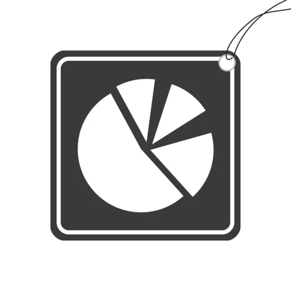 Icona illustrata isolata su uno sfondo - Grafico a torta — Vettoriale Stock