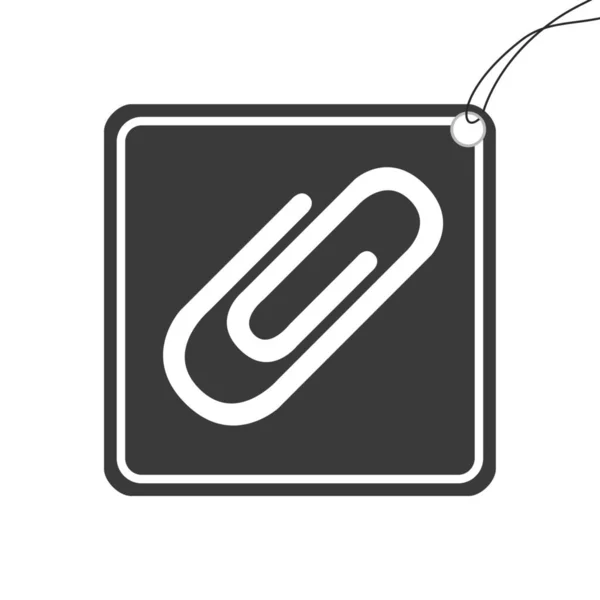 Ícone ilustrado isolado em um fundo - Clipe de papel — Vetor de Stock