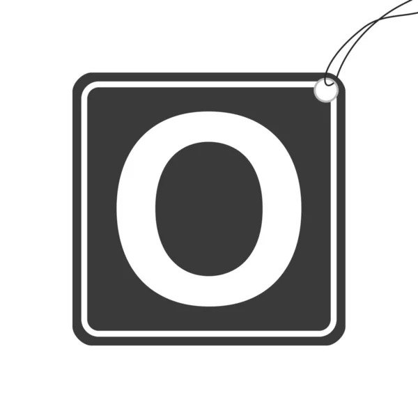 Geïllustreerd pictogram geïsoleerd op een achtergrond-O — Stockvector